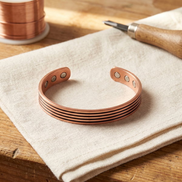 Mei's Sage Copper Bracelet