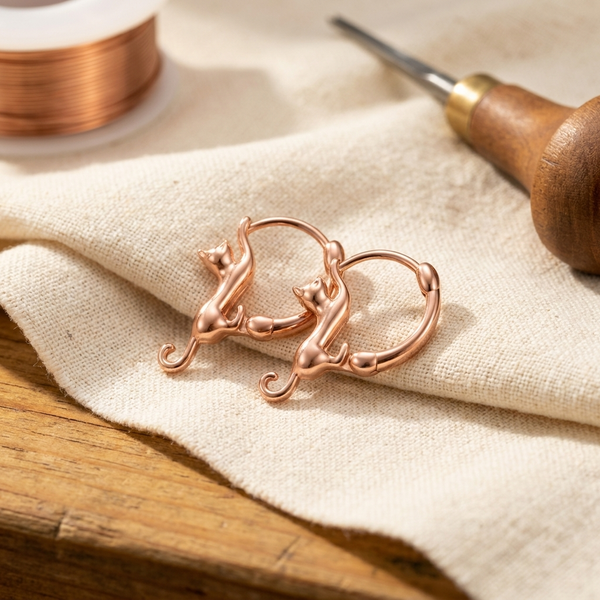 Mei's Swirl Copper Earrings