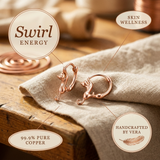 Mei's Swirl Copper Earrings